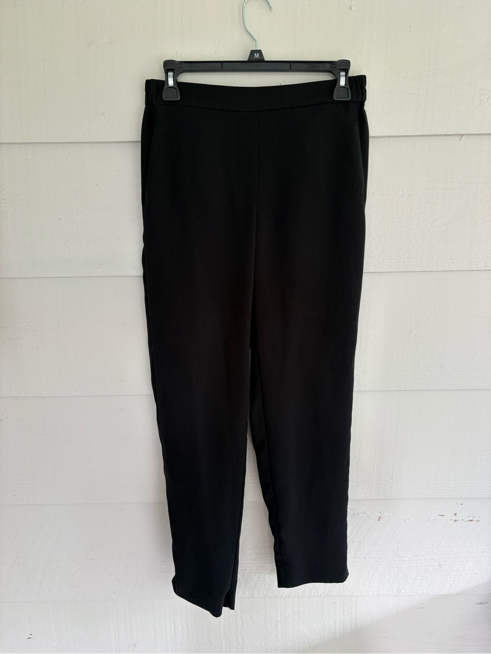J.Crew Women’s Black Cropped Pull-On Dress Pants Size 4 Elastic Waist Career - Picture 1 of 7